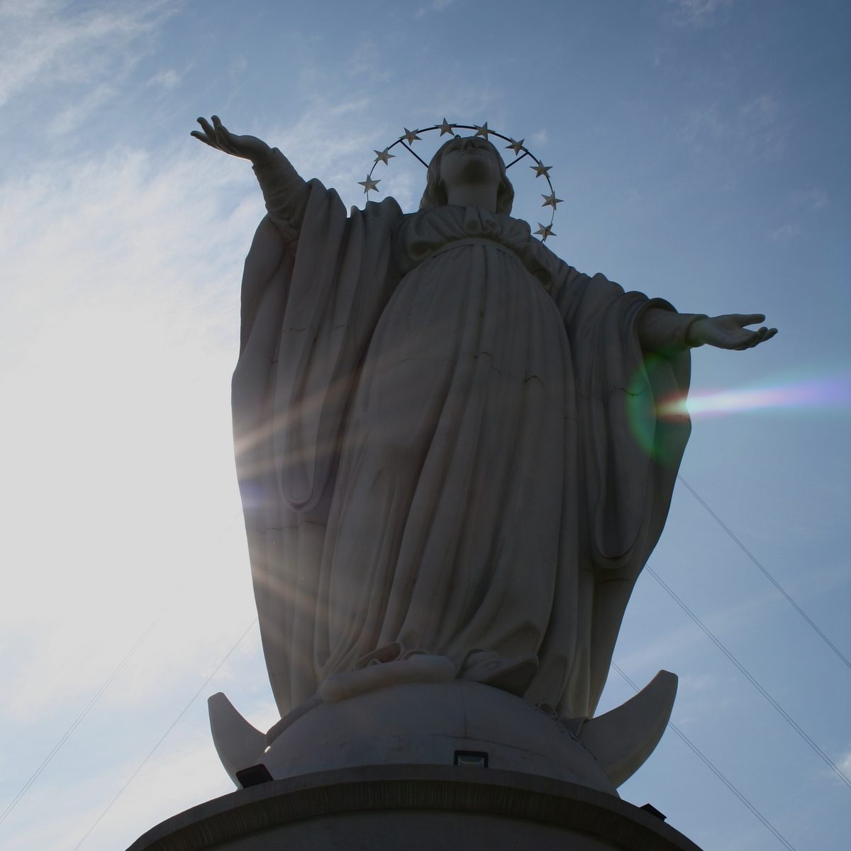 Statue on Cerro San Cristobal, Santiago